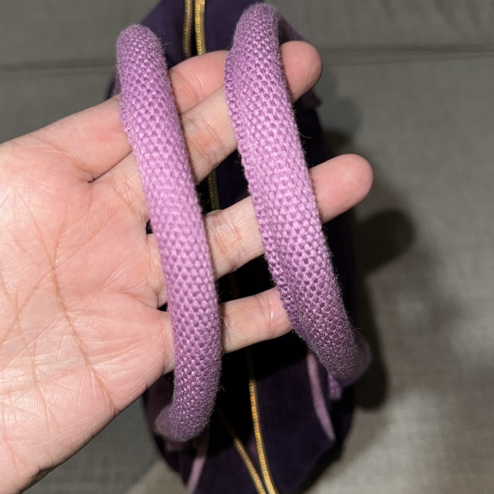 Victoria’s Secret velour bag Purple and Pink Heart - Picture 8 of 8